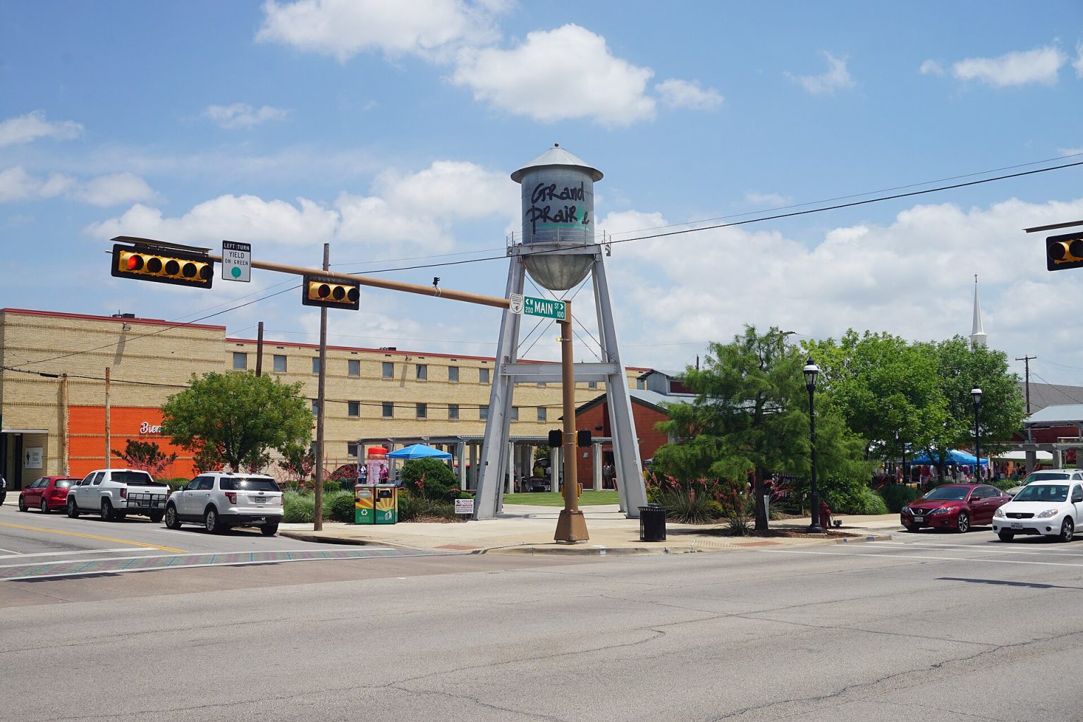 Market Square en el centro de Grand Prairie, Texas